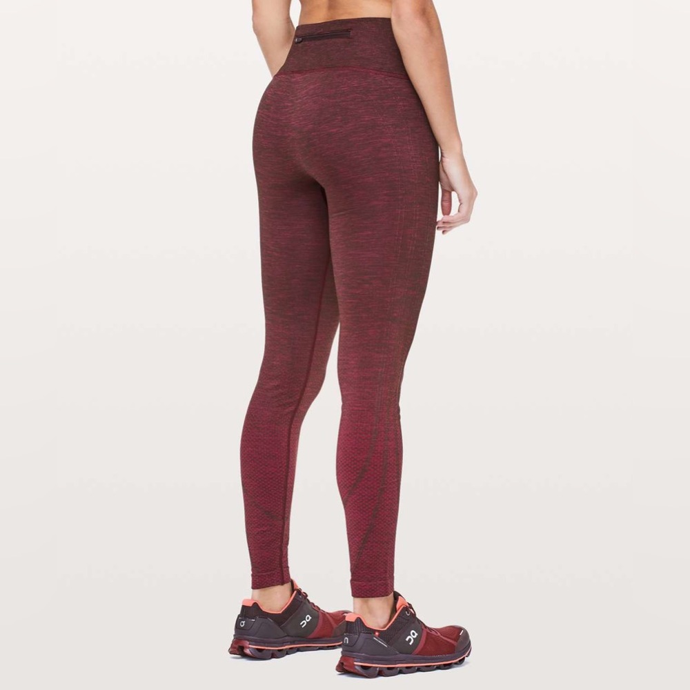Lululemon Ready To Run Tight *Evanescent 26"
Star Ruby / Black Satin Size 4